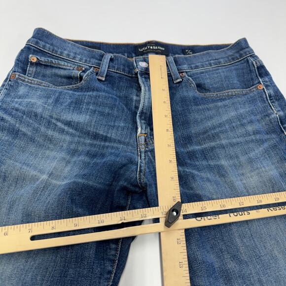 Lucky Brand Jeans Mens 31 x 32 Blue 121 Slim Distressed Denim Cotton - Picture 8 of 9